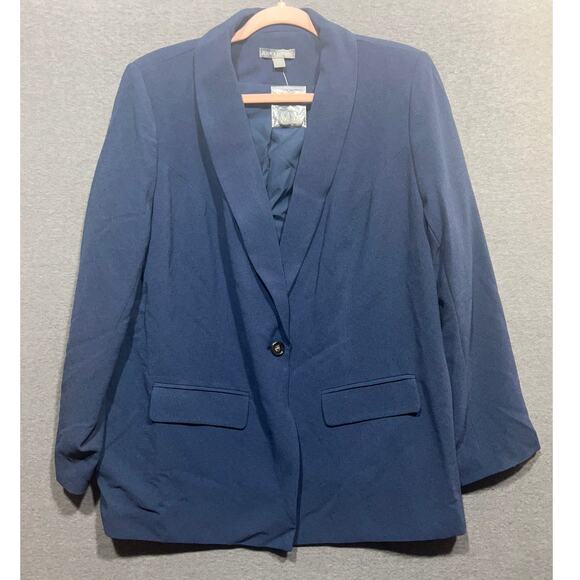 Jessica London Womens Plus Size 18W Bi-Stretch Blazer Navy Blue NWOT $149 - Picture 3 of 11